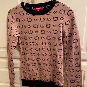 Women’s GUESS Black Camel Sweater- XS
